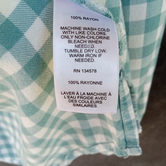 VINYARD VINES Preppy Button Down Shirt Whale Coastal Nautical Gingham Plaid Sz12 - Picture 8 of 8